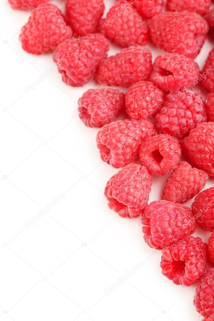 Red fresh  raspberries