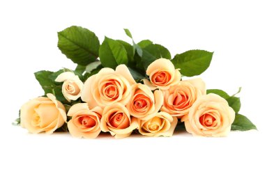 Bir buket turuncu gül.