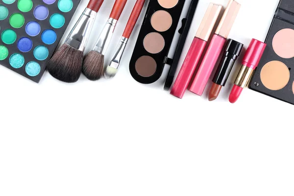 Makeup børster og kosmetik - Stock-foto