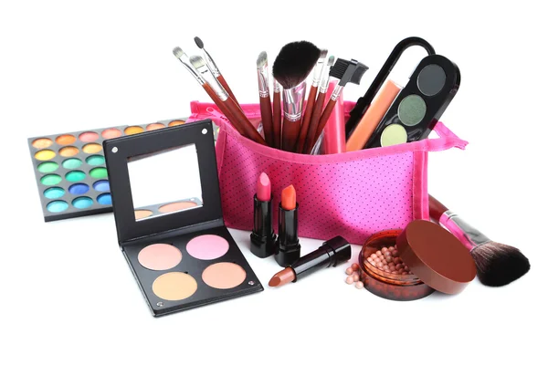 Makeup brushes and cosmetics — Stock Photo, Image