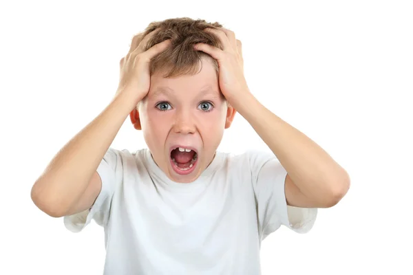 Portrait of emotional little boy — Stock Photo, Image