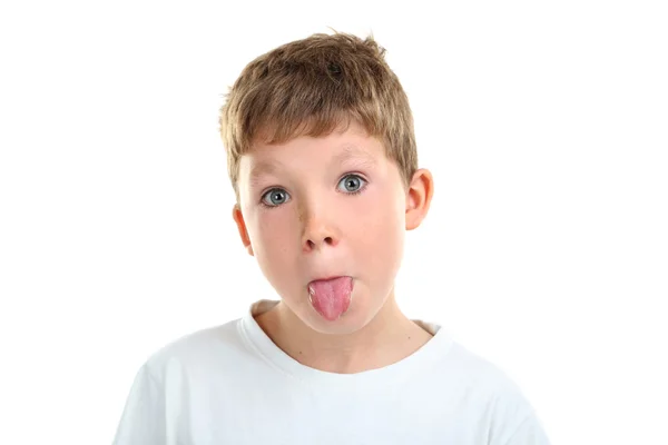 Little boy  showing tongue Stock Image