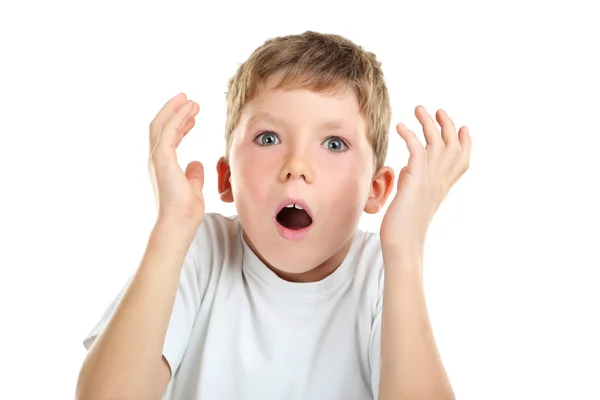 Portrait of emotional little boy — Stock Photo, Image