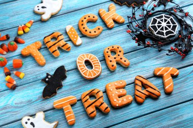 Taze Cadılar Bayramı gingerbread çerezleri