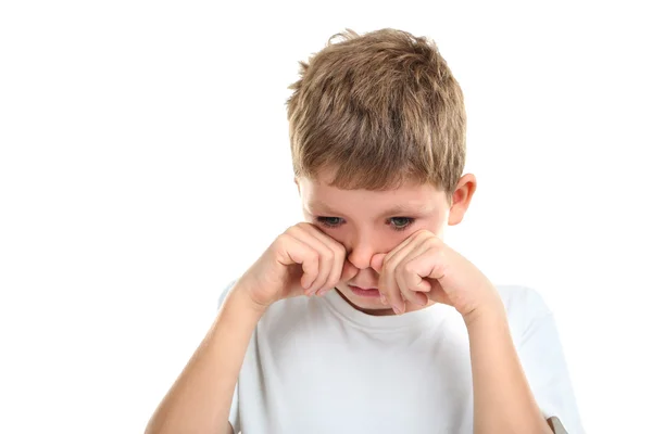 Retrato de menino emocional — Fotografia de Stock