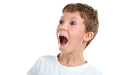 Duygusal küçük çocuk portresi