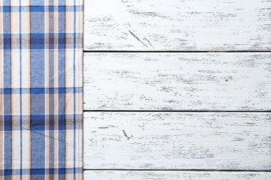 Peçete ahşap arka plan üzerinde