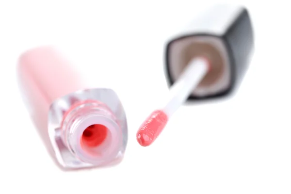 Рожевий блиск губ ізольований — стокове фото