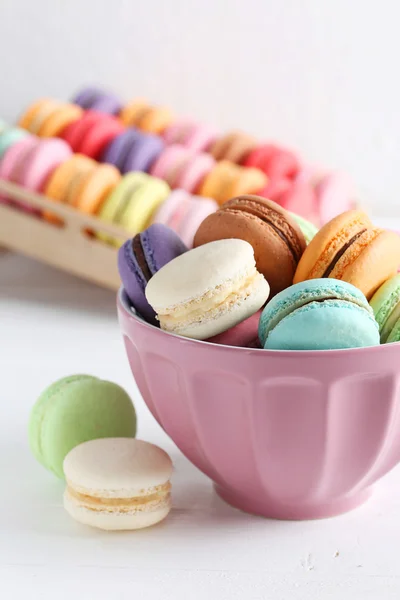 Macarrones franceses coloridos y sabrosos — Foto de Stock