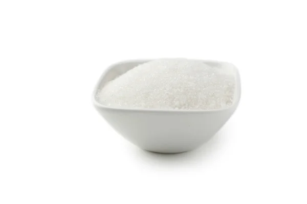 Azúcar blanco en bowl — Foto de Stock