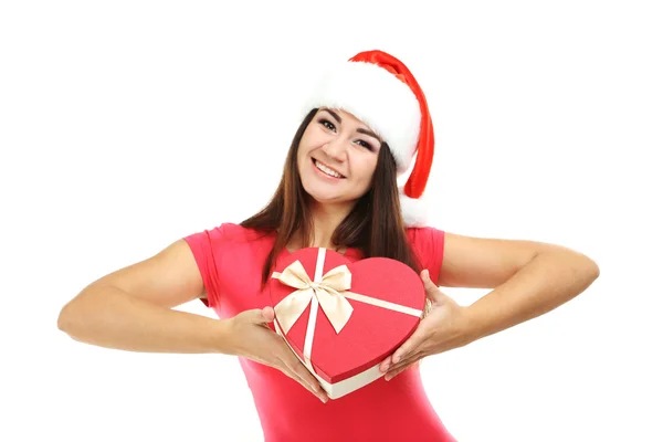 Noël fille avec cadeau — Photo