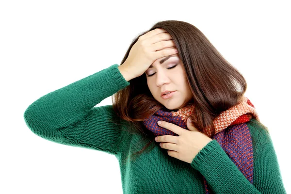 Chica enferma joven — Foto de Stock