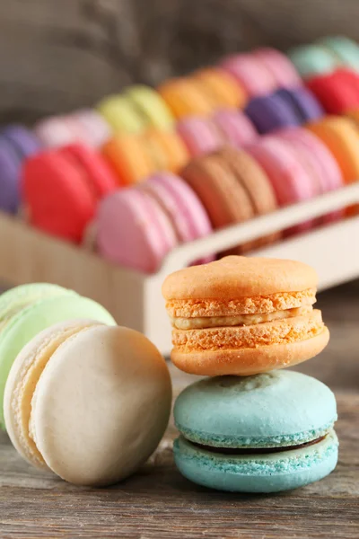 Macarons colorés français — Photo