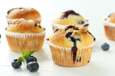 lezzetli blueberry muffins