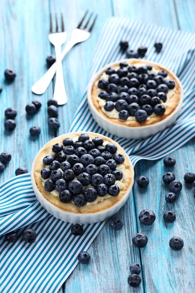 Homemade blueberry tarts — Stock Photo, Image
