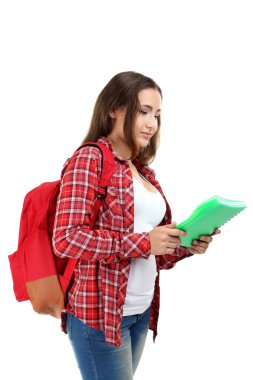 Genç bir kızın portresi.