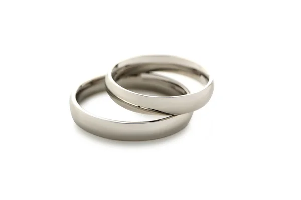 Silver wedding rings — Stock Photo, Image