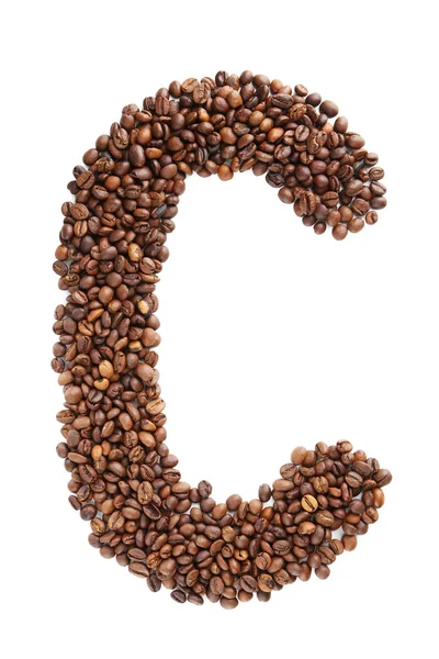 Coffee beans letter C — Stock Photo, Image