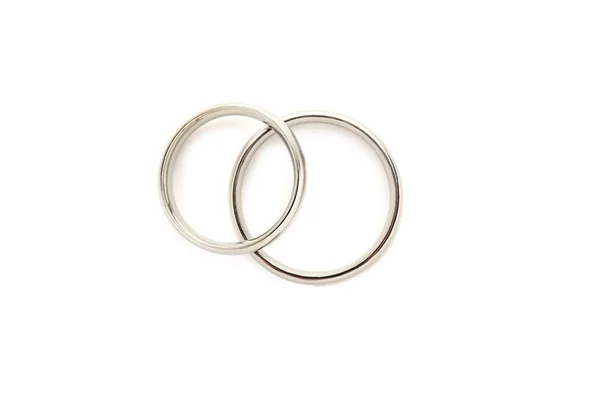 Silver wedding rings — Stock Photo, Image