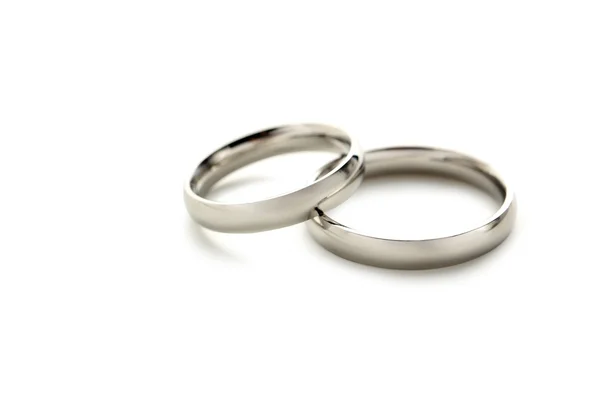 シルバー結婚指輪 — ストック写真