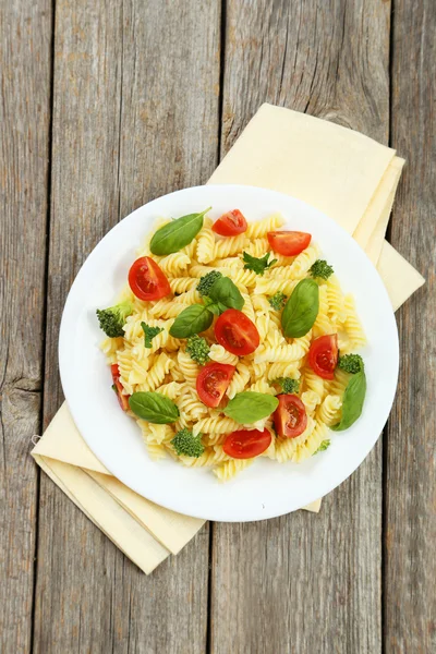 Delicious pasta on plate — Stock Photo, Image