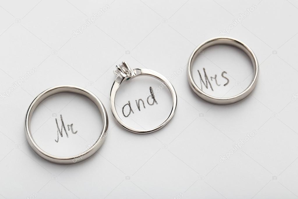 Silver wedding rings