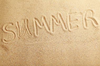 Kum üzerinde el yazısı yaz