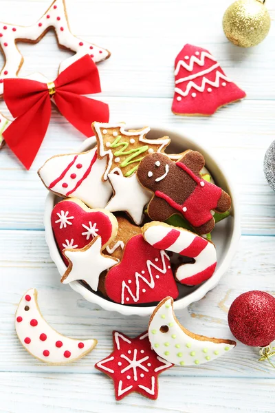 Galletas de Navidad en bowl — Foto de Stock