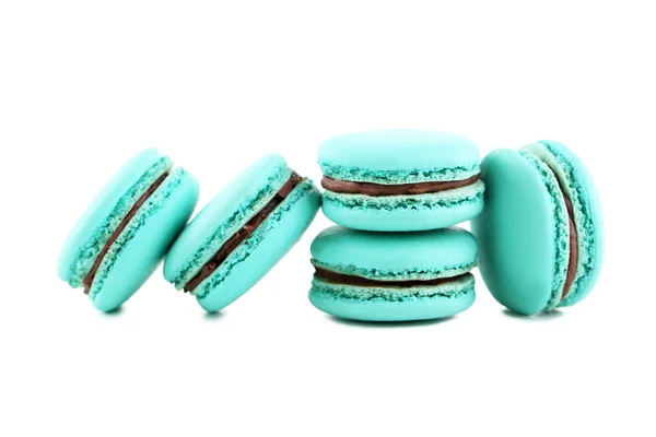 Tasty blue macarons — Stock Photo, Image