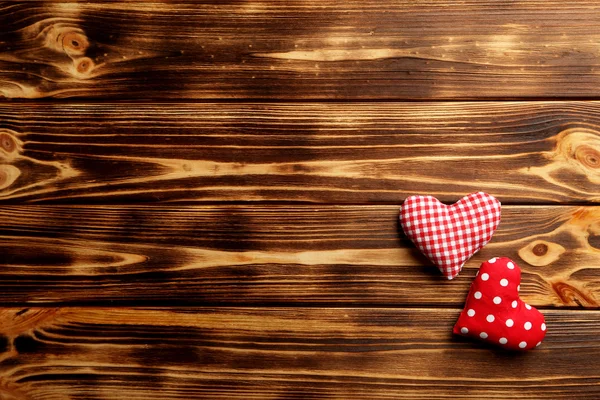 Love hearts on  table — Stock Photo, Image