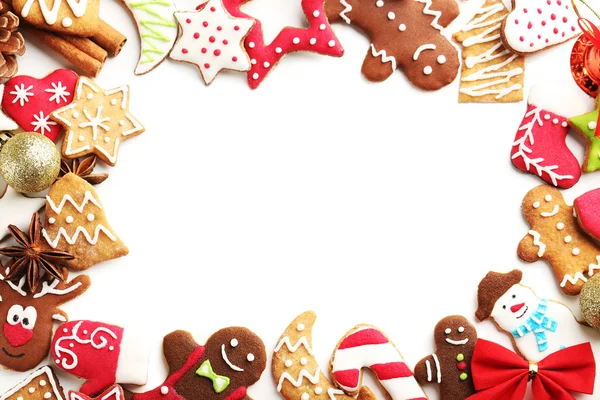 Cadre biscuits de Noël — Photo