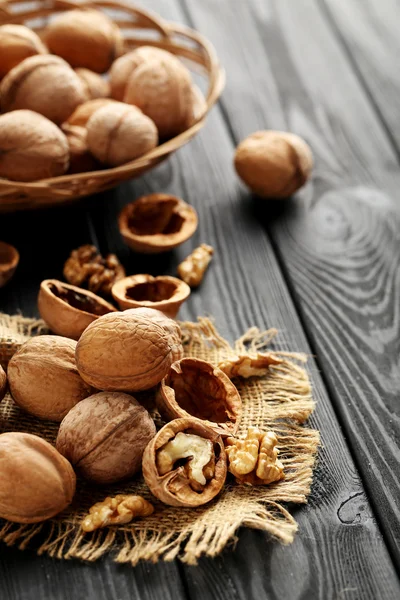 Healthy walnuts in shells — Stock Photo, Image