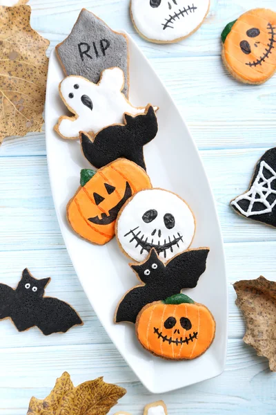 Biscoitos frescos de gengibre de Halloween — Fotografia de Stock