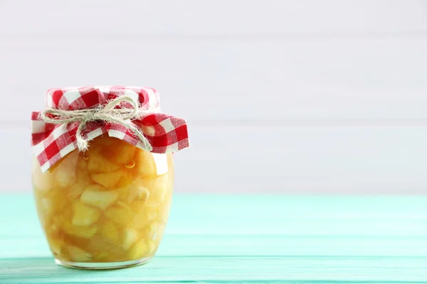 Apfelmarmelade im Glas — Stockfoto