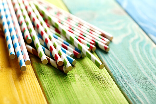 Striped drink straws