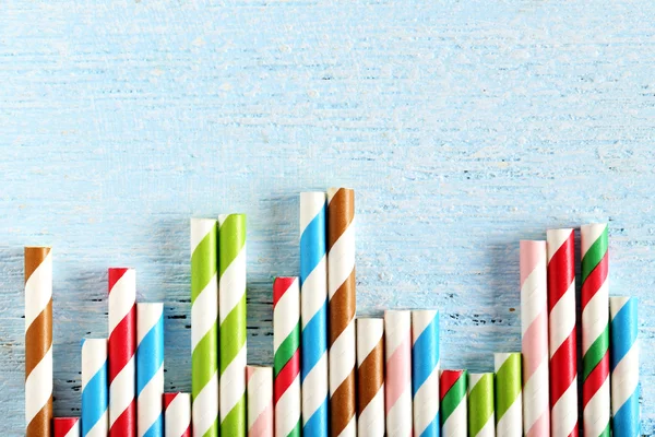 Striped drink straws — Stock Photo, Image