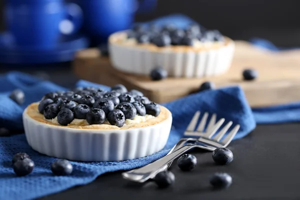 Homemade blueberry tarts — Stock Photo, Image