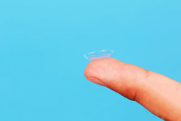 Contact Lens on finger — Stock Photo, Image