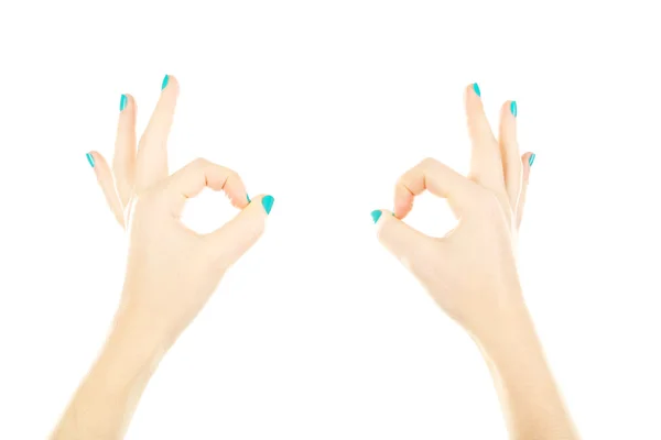 Kvinnliga händer gester — Stockfoto