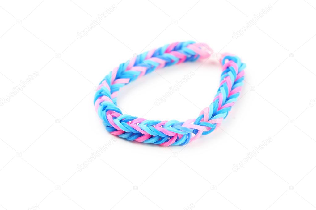 Colorful Loom Bracelet Rubber Bands Isolated On White Background Stock  Photo, Picture and Royalty Free Image. Image 37517063.