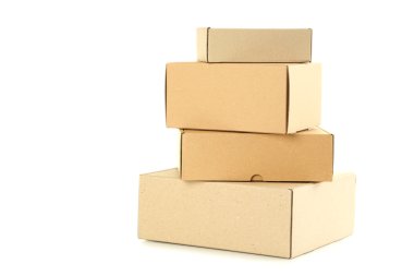 Empty cardboard boxes clipart