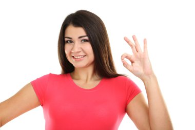 beyaz zemin üzerinde bir genç kız portresi