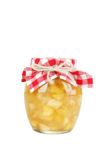 Apfelmarmelade im Glas — Stockfoto