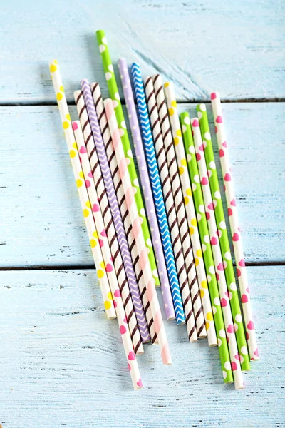 Striped drink straws — Stock Photo, Image