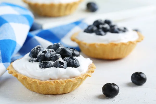 Dessert tartlets met bosbessen — Stockfoto