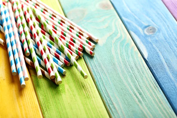 Striped drink straws — Stock Photo, Image