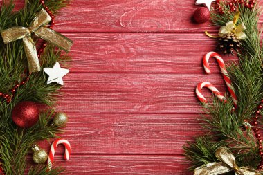 Christmax ağaç dalı baubles, şeker ile