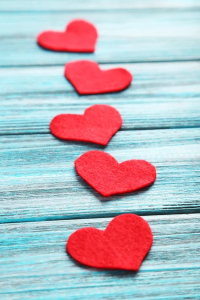 Red romantic hearts — Stock Photo, Image