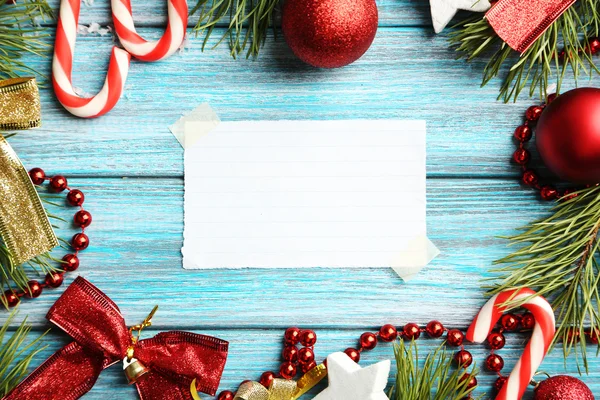 Marco de Navidad con papel — Foto de Stock