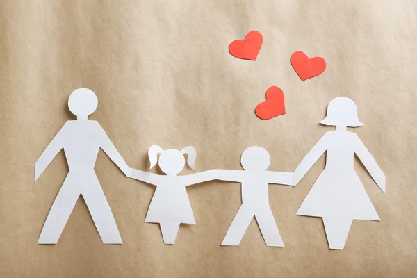 Happy paper family — Stock Photo, Image